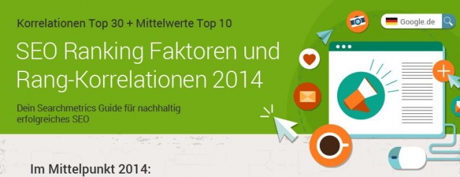 Rankingfaktoren 2014 - searchmetrics-Studie - Klick öffnet Studie