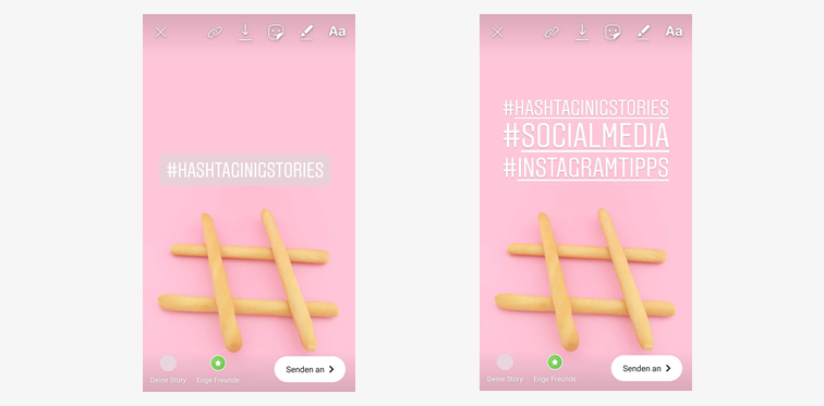 Mehrere Hashtags in Instagram Stories einfügen - so gehts